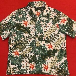 KENNETH COLE SS Blended Rayon Floral Shirt